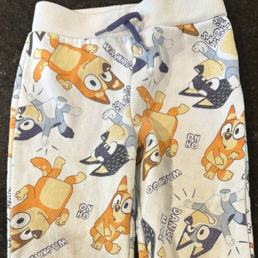 Blue 2t sweatpants blue with characters